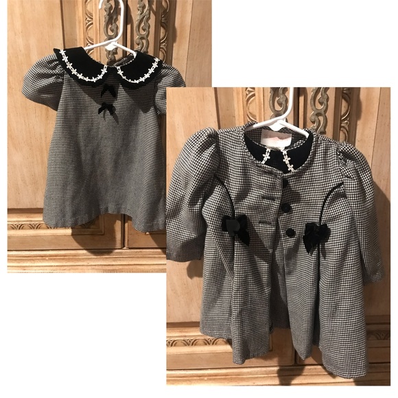 Vintage Looking 12-18month Dresses, Both Gold & Purple ones are velvet material - Picture 5 of 11